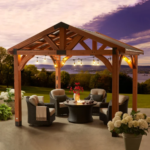 Brookdale 12×10 Cedar Wood Gazebo with PowerPort by Backyard Discovery - Image 2