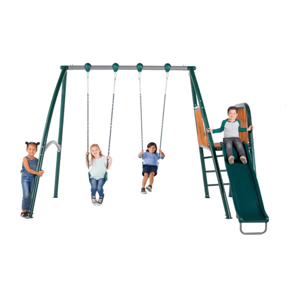 pop-product-64-image-1.png Sportspower Alta Oaks 10′ Heavy Duty Swing Set with Lifetime Warranty on 6′ Double Wall Slide - Image 1