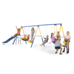 Sportspower Super 10 Metal Swing Set with Lifetime Warranty on Blow Molded Slide - Image 8
