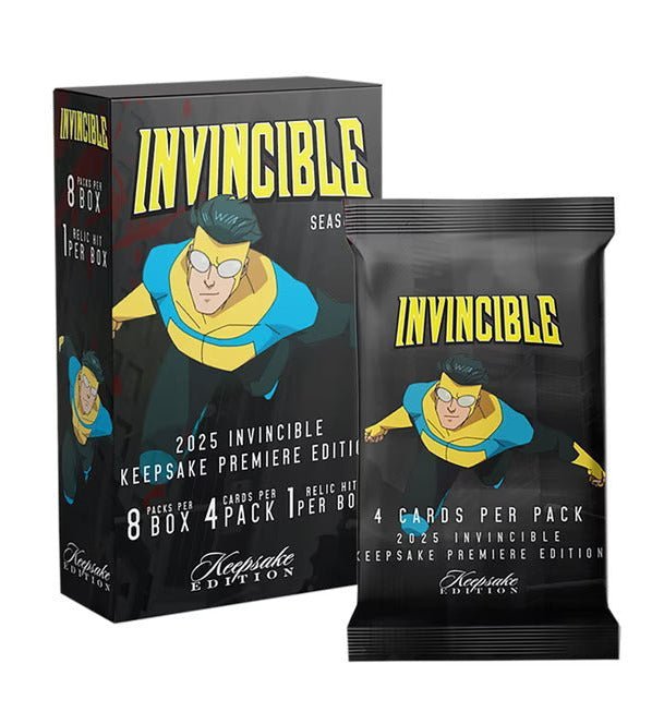 2025INVINCIBLEKEEPSAKESEASON1PREMIEREEDITIONBLASTERBOX.jpg 2025 Invincible Keepsake Season 1 Premiere Edition Blaster Box - Image 1