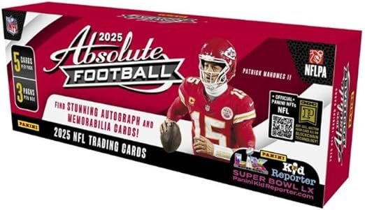 2025PANINIABSOLUTEFOOTBALLHOBBYBOX.jpg 2025 Panini Absolute Football Hobby Box - Image 1