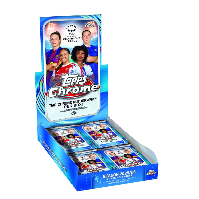 resizingforshopify-2026-06-11T122301.379.png 2025/26 Topps Chrome Women’s UEFA Champions League Soccer Hobby 12 Box Case - Image 1