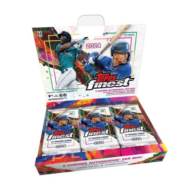 resizingforshopify_93.png 2024 Topps Finest Baseball Hobby Box - Image 1